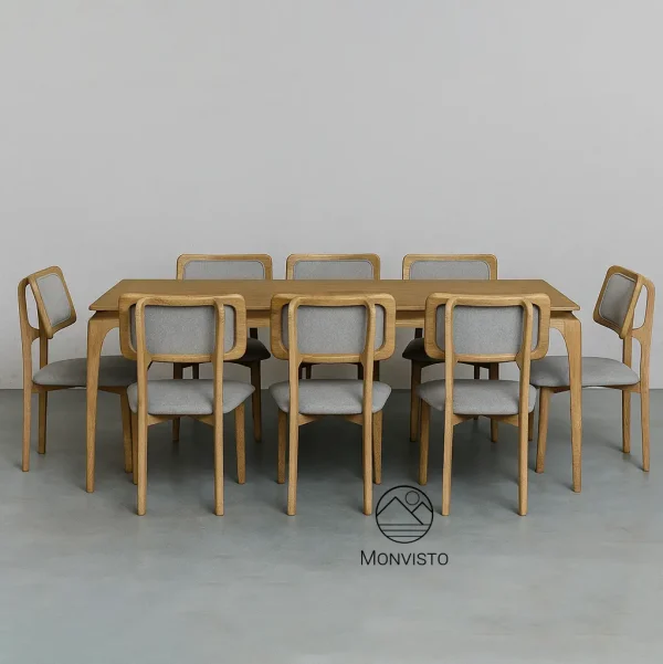 ست میز و صندلی چوبی ناهار خوری 8 نفره مدل ریوا (Riva) - تصویر 2