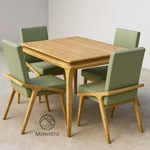 ست میز و صندلی چوبی ناهار خوری 4 نفره مدل مونته (Monte)
