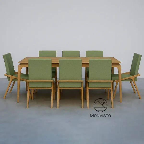 ست میز و صندلی چوبی ناهار خوری 8 نفره مدل مونته (Monte) - تصویر 2
