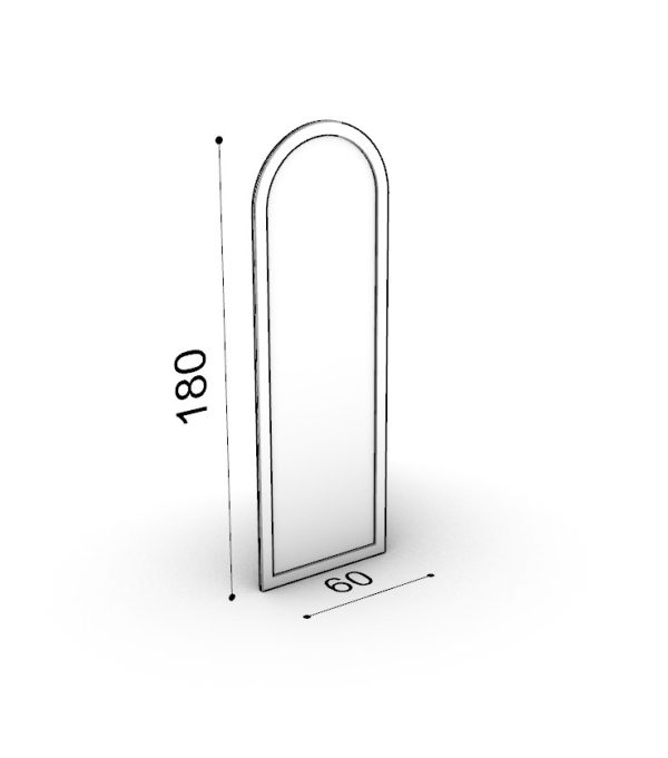 آینه قدی ایستاده چوبی مدل آرکو (Arco) عرض 60 - تصویر 5