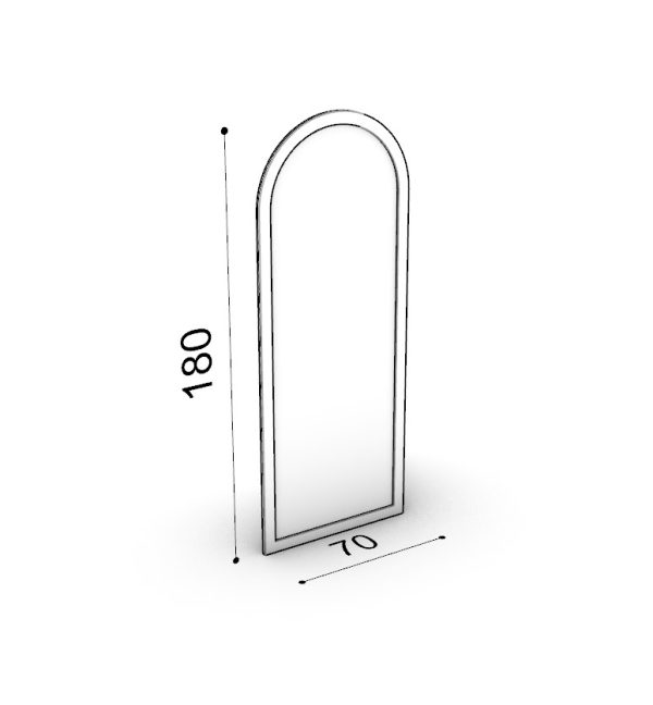 آینه قدی ایستاده چوبی مدل آرکو (Arco) عرض 70 - تصویر 5