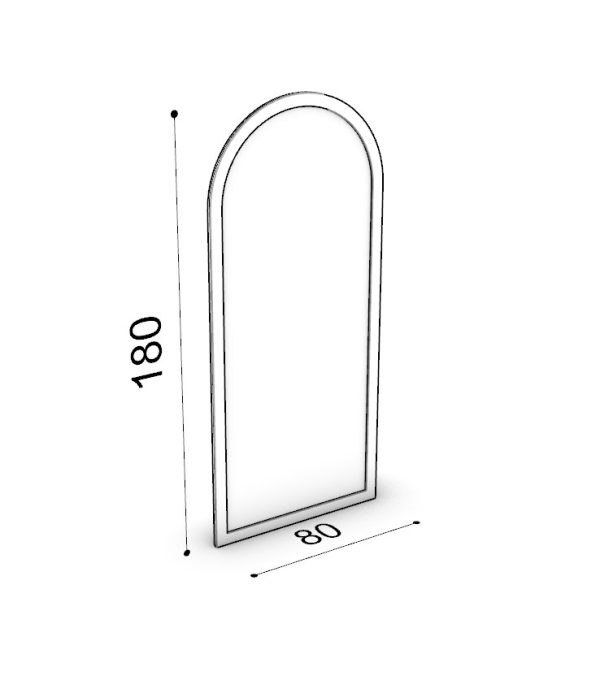 آینه قدی ایستاده چوبی مدل آرکو (Arco) عرض 80 - تصویر 5