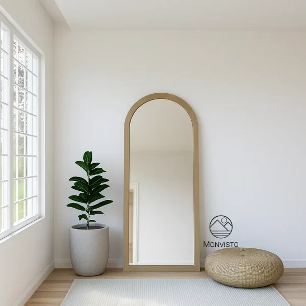 آینه قدی ایستاده چوبی مدل آرکو (Arco) عرض 70 - تصویر 4