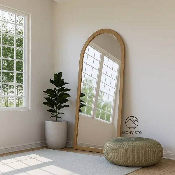 آینه قدی ایستاده چوبی مدل آرکو (Arco) عرض 80 - تصویر 2