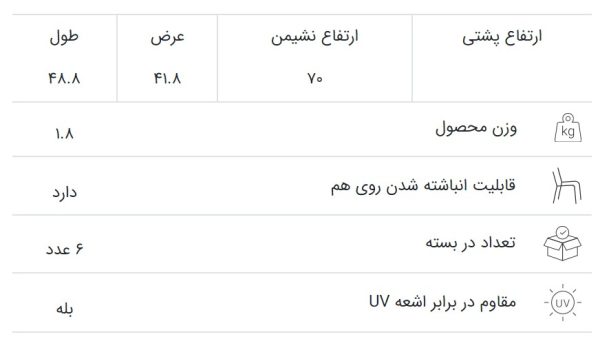 چهارپایه پلاستیکی حصیری مدل بلند - تصویر 13