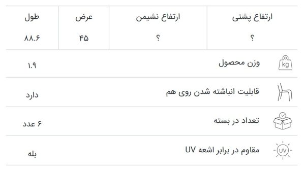 صندلی پلاستیکی مدل راینا (Raina) - تصویر 7